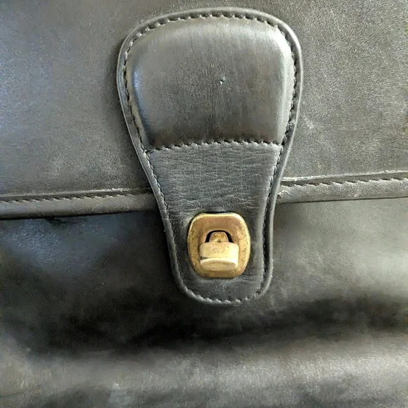 Coach Vintage 1997 G7S-0524 Black Leather Briefcase/Messenger Bag - Picture 2 of 14